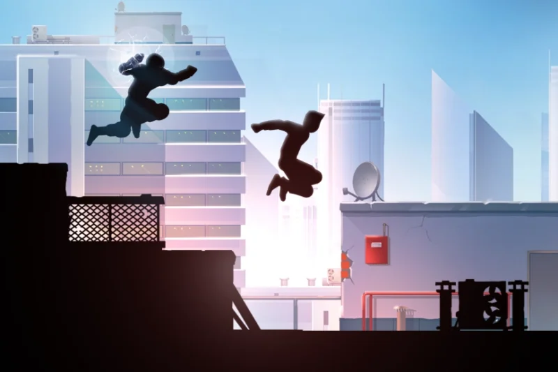 Vector a parkour-themed runner