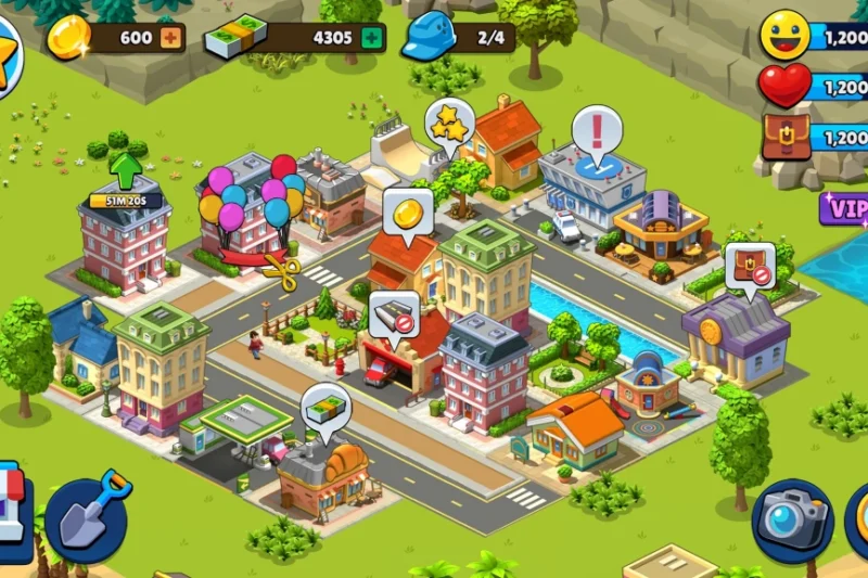 Village City Town Building Sim - small village to city building game