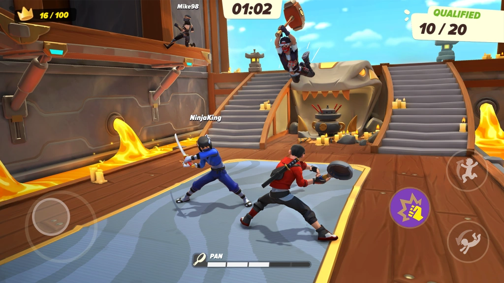 Ninja Party: Team Up & Brawl - parkour multiplayer action game