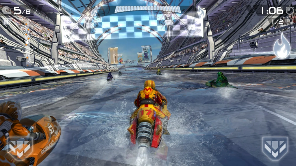 Riptide GP2 - hydro jets racing around futuristic tracks