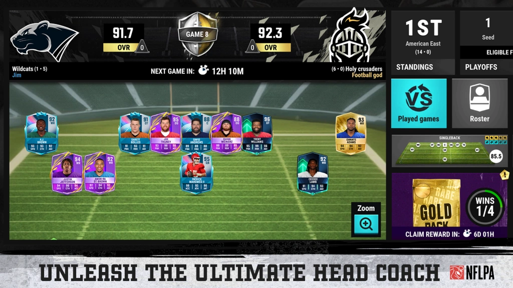 Football Head Coach NFL PA - start managing your team