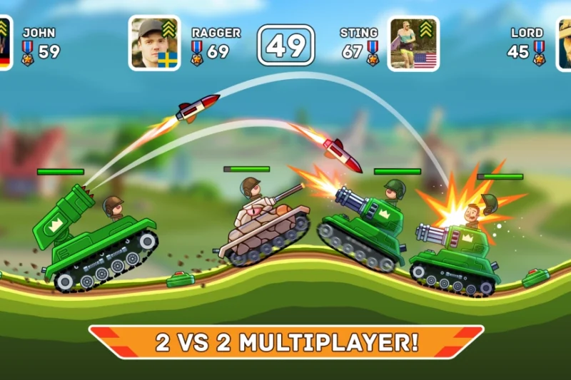 Hills of Steel – Tank battles with physics-based action ⭐4.4