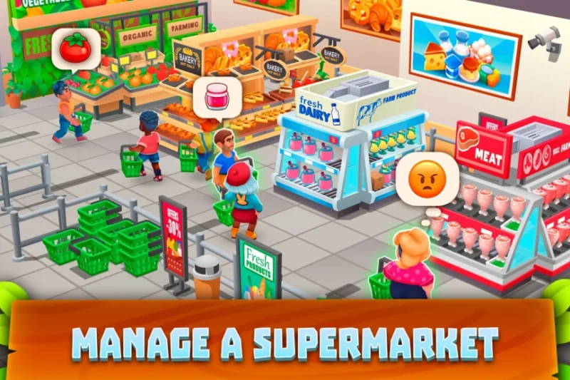 Supermarket Village – Farm Town – Sell homemade products