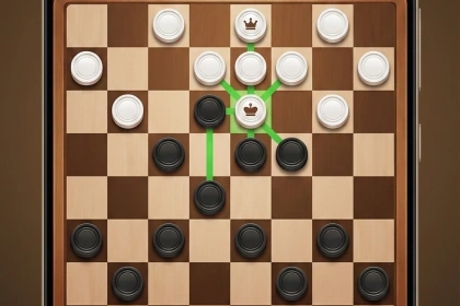 Checkers – Damas – Challenge a smart AI or play locally with a friend ⭐4.7