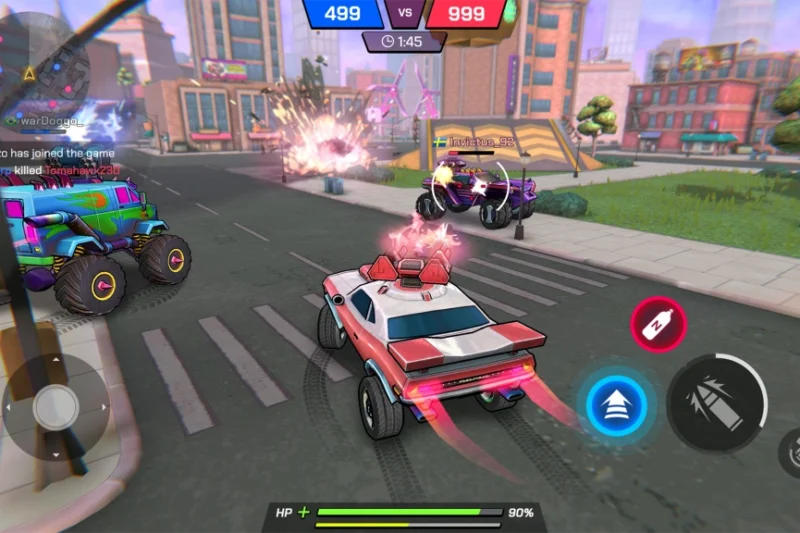 Battle Cars: Nitro PvP Shooter – Cyberpunk MOBA ⭐4.7