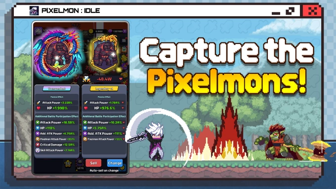 Pixelmon Idle – Battles against fierce monsters ⭐4.1
