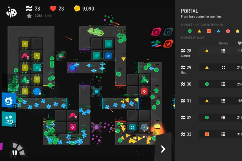 Infinitode 2 – Tower Defense – Endless waves of enemies ⭐4.7