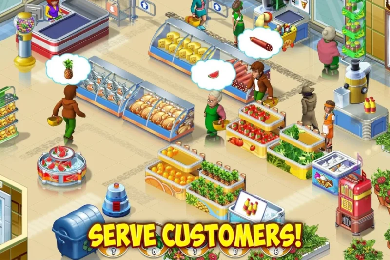 Supermarket Mania Journey – Run a grocery chain ⭐4.4
