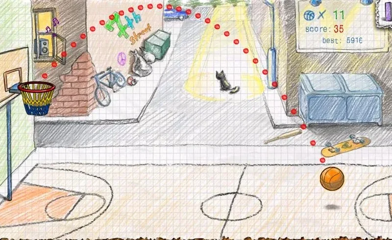 Doodle Basketball 2 – Shoot the ball through the basket ⭐4.2