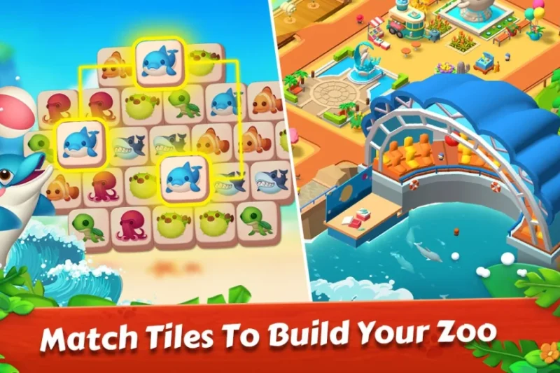 Zoo Tile – Match Puzzle Game – Build a zoo ⭐4.2