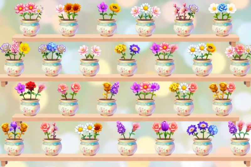 Blossom Bliss: Sort&Design – Match 3 identical flowers ⭐4.4